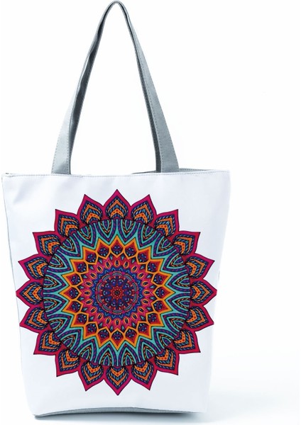 Yeniden Kullanılabilir Omuz Çantası, Günlük Taşınabilir Mandala Baskılı Taşıma Çantası, Yaratıcı Taşıma Çantası (Yurt Dışından) fiyatları