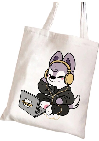 Periferik Baskılı Kanvas Çanta Öğrenci Rahat Bayan El Omuz Çantası (Yurt Dışından)