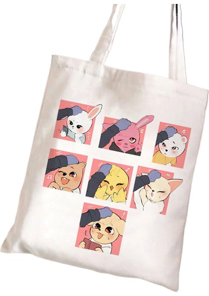 Periferik Baskılı Kanvas Çanta Öğrenci Rahat Bayan El Omuz Çantası (Yurt Dışından)