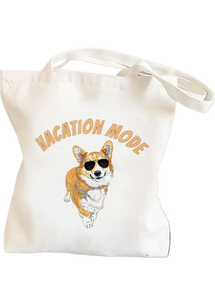 Karikatür Eğlenceli Kawaii Sanat Baskı Çanta Omuzdan Askili Çanta Rahat Alışveriş Kız Çanta Kadın Kanvas Çanta (Yurt Dışından)