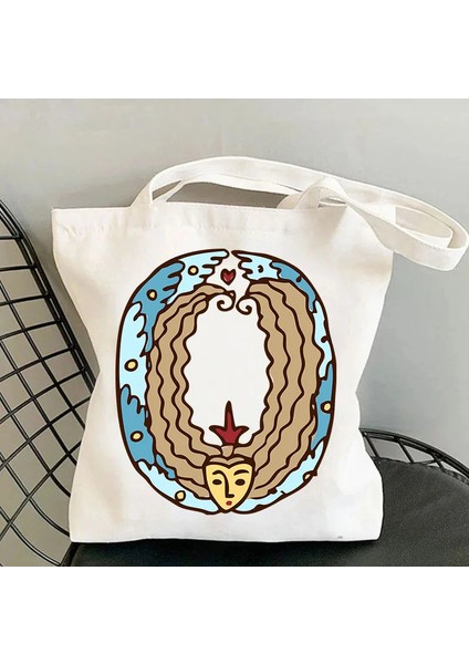 Sevimli Hayvan ve Bitki Mektubu Baskı Kawaii Kanvas Çanta Harajuku Rahat Kanvas Alışveriş Çantası Kadın Çanta (Yurt Dışından) fırsatları