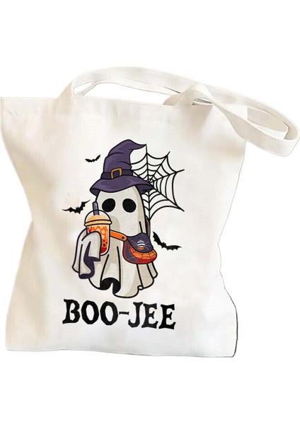 Cadılar Bayramı Balkabağı Hayalet Festivali Baskı Büyük Kapasiteli Doğum Günü Hediyesi Çanta Karikatür Yaratıcı Tote Çanta Hediye Çantası (Yurt Dışından)