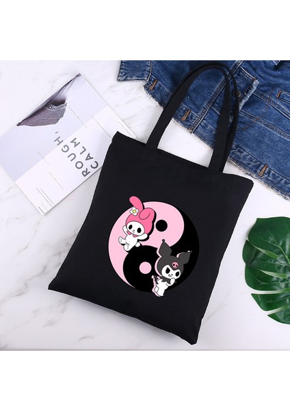 Baskılı Kanvas Çanta Harajuku Omuz Çantası Moda El Alışveriş Çantası Stoklarımızda (Yurt Dışından) fiyatları