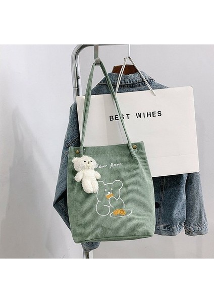 Ilkbahar ve Yaz Yeni Sanatsal Kadife Çanta Kadın Omuz Çantası Kolej Tarzı Öğrenci Çanta Fitili (Yurt Dışından) modelleri