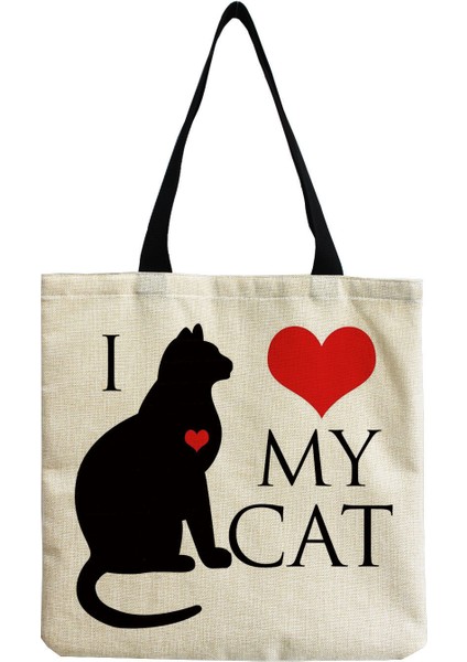 Sevimli Kedi Günlüğü Boyama Tote Çanta Kızlar Için Kedi Kaleci Sanat Moda Seyahat Çantası Kadınlar Için Rahat Eko Alışveriş Yüksek Kaliteli Katlanabilir Tote Çanta (Yurt Dışından)