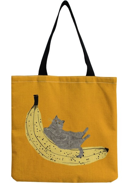 Sevimli Kedi Günlüğü Boyama Tote Çanta Kızlar Için Kedi Kaleci Sanat Moda Seyahat Çantası Kadınlar Için Rahat Eko Alışveriş Yüksek Kaliteli Katlanabilir Tote Çanta (Yurt Dışından)