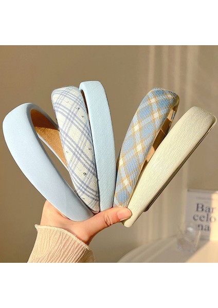 Şeker Renkli Waffle Kafa Bandı Yaz Yüksek Kraniyal Taç Kalite Duygusu Yaz Yeni Sünger Kafa Bandı Yıkama Yüz Geniş Kenarlı Saç Delikleri (Yurt Dışından) modelleri