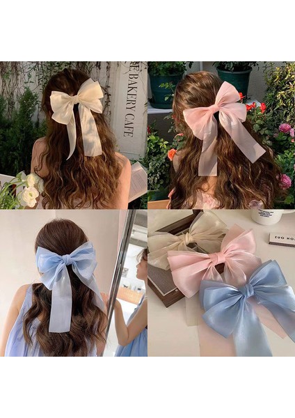 Kremli Tatlı Örgü Yay Saç Tokası, Süper Peri Üst Klip, Başın Arkası Saç Tokası, Saç Tokası, Saç Bandı, Bahar Klipsi (Yurt Dışından) fiyatları