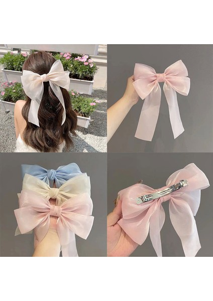 Kremli Tatlı Örgü Yay Saç Tokası, Süper Peri Üst Klip, Başın Arkası Saç Tokası, Saç Tokası, Saç Bandı, Bahar Klipsi (Yurt Dışından) fırsatları