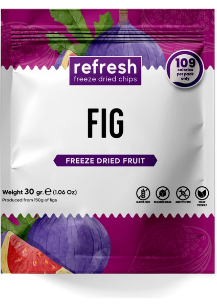 Freeze Dried Incir - Dondurularak Kurutulmuş Meyve - Freeze Dry Meyve Kurusu 30gr