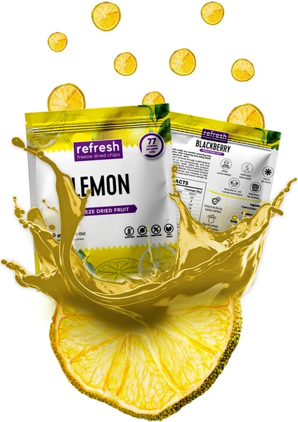 Refresh Chips Freeze Dried Limon - Dondurularak Kurutulmuş Meyve - Freeze Dry Meyve Kurusu 20gr