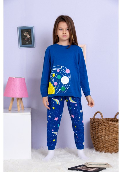 Sesa Kids %100 Pamuklu Kız Çocuk Pijama Takımı