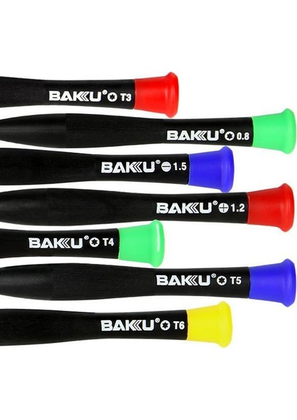 Baku BK-6108 Hassas Tornavida Seti 8'li ( 1.5 1.2 0.8 T3 T4 T5 T6 ) fiyatları