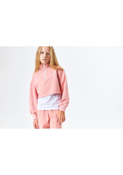 SGK-1358 Kids Kız Dik Yaka Okul Sweatshırt fiyatları