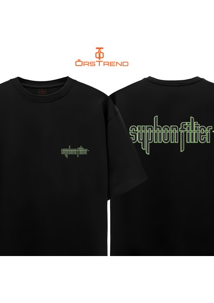 Syphon Filter Baskılı Oversize Tişört