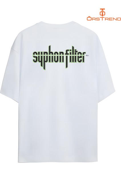 Syphon Filter Baskılı Oversize Tişört modelleri