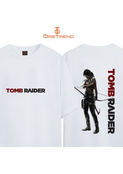 Tomb Raider Baskılı Oversize Tişört