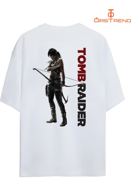Tomb Raider Baskılı Oversize Tişört modelleri
