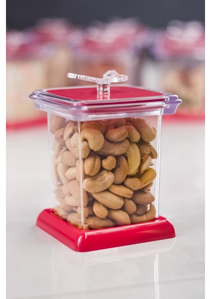 Akrilik Fuşya 12 Li Baharat Kavanozu & Baharatlık & Baharatlık Seti 200 ml ( Cam Değildir ) modelleri