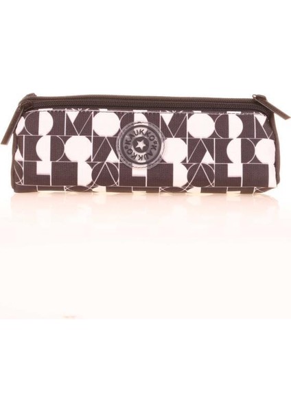 Wichlight 3 Bölmeli Kalem Çantası Geo Black K2601