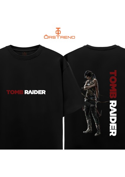 Tomb Raider Baskılı Oversize Tişört