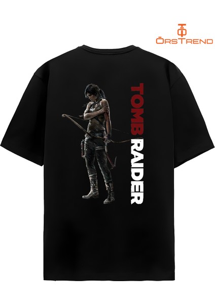 Tomb Raider Baskılı Oversize Tişört modelleri