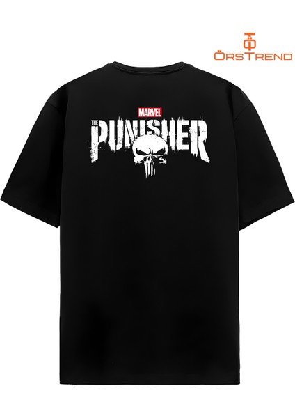 Punisher Baskılı Oversize Tişört modelleri