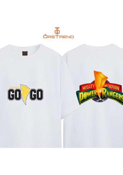 Power Rangers Baskılı Oversize Tişört