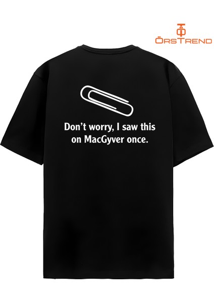 Macgyver Baskılı Oversize Tişört modelleri