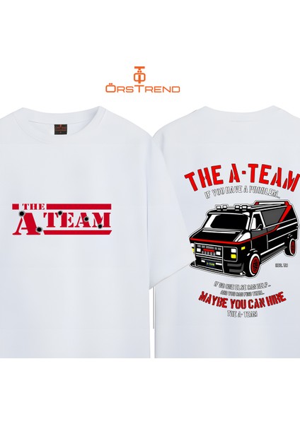 A Takımı Baskılı Oversize Tişört