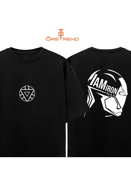 Ironman Baskılı Oversize Tişört