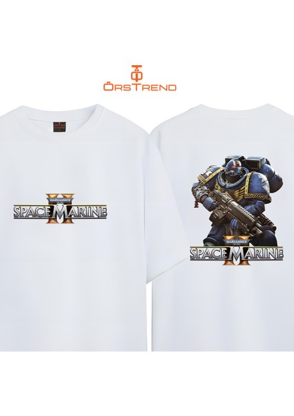 Space Marine 2 Baskılı Oversize Tişört