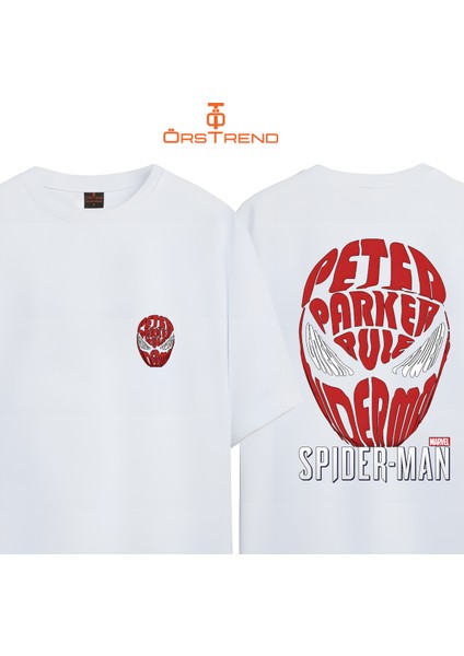 Peter Parker Spiderman Baskılı Oversize Tişört