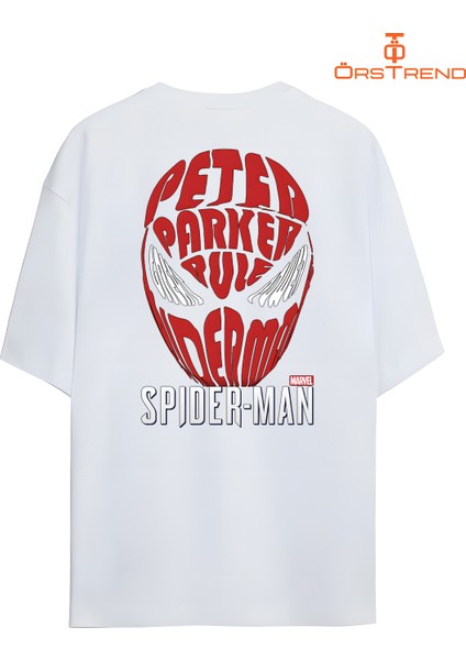 Peter Parker Spiderman Baskılı Oversize Tişört modelleri