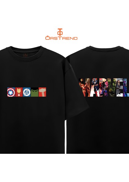 Marvel Avengers Baskılı Oversize Tişört