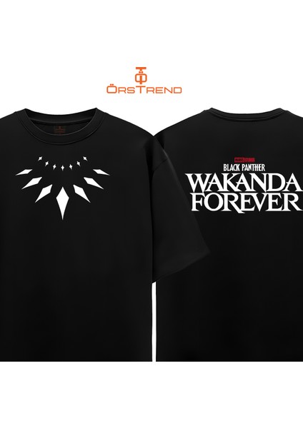 Black Panther Wakanda Forever Baskılı Oversize Tişört