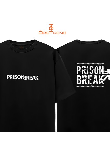 Prison Break Baskılı Oversize Tişört