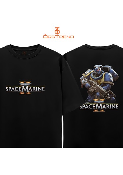 Space Marine 2 Baskılı Oversize Tişört