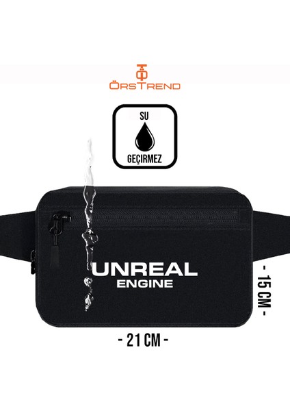Unreal Engine Su Geçirmez 2 Bölmeli Omuz ve Bel Çantası