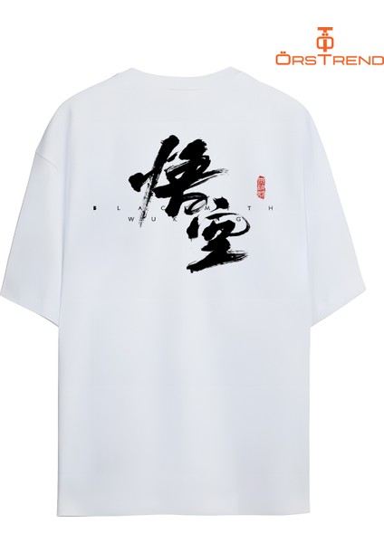 Black Myth Wukong Baskılı Oversize Tişört modelleri