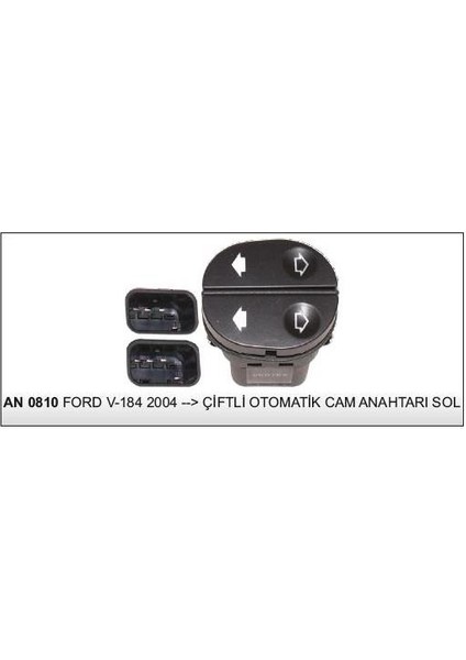 Cam Kaldırma Anahtarı Çiftli Transi V184 Connect Çerçevesiz 8 Pin 1E0066370 AN-0810 Dodo