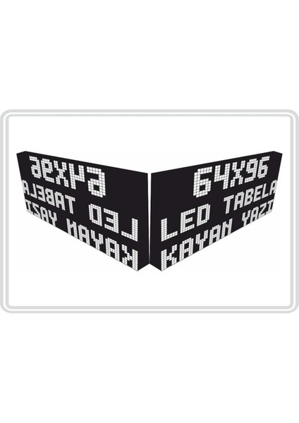 Sanec LED Tabela 64X96CM Çift Taraflı Beyaz Kayan Yazı-Wifi