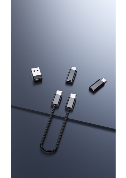 Seyahat Kiti, 7 In 1 Çok Işlevli Type-C, Usb, Micro Lighting Port, Iphone, Android, Pc Çevirici