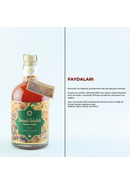 No : 024 Kuşburnu Sirkesi 500ML