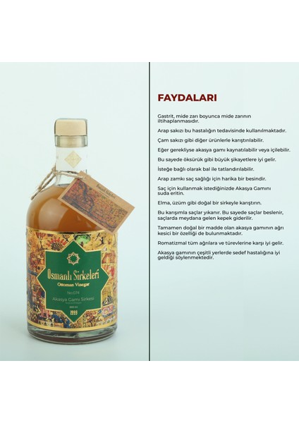 No : 074 Akasya Gamı Sirkesi 500ML
