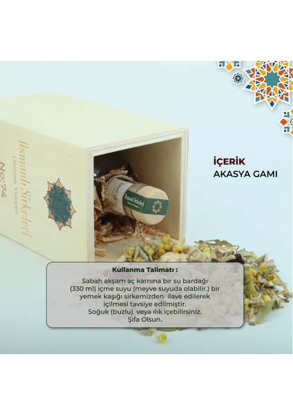 No : 074 Akasya Gamı Sirkesi 500ML