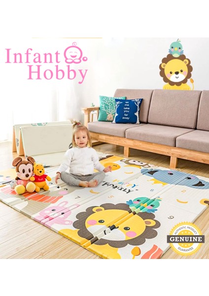 Infant Hobby Best Friends Çift Taraflı Katlanabilir Köpük Oyun Matı 160 x 180 x 1CM