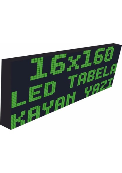 Sanec LED Tabela 16X160CM Tek Taraflı Yeşil Kayan Yazı-Wifi