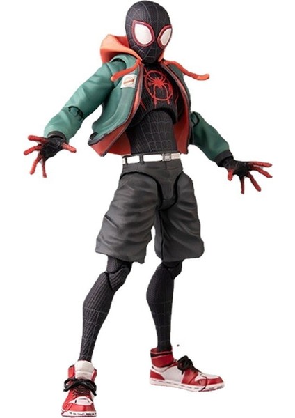 Miles Morales'in Evrenin Ötesindeki Yeni Örümcek Adam Hareketli Figür Modeli (Yurt Dışından)