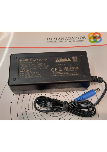 12V 3.33A LED , Monitör ve Modem Adaptörü